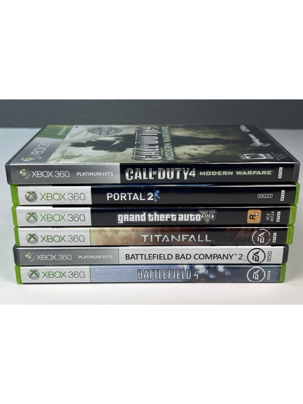 Lot 6 Microsoft Xbox 360 Games Battlefield Bad Company GTA Titanfall Call Duty